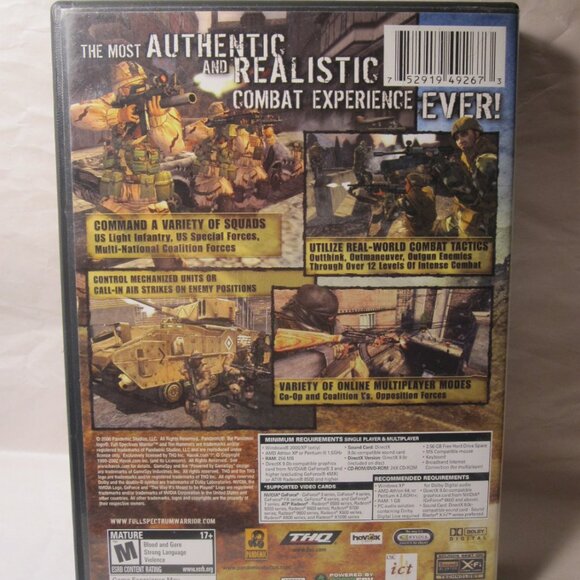 PC CD-ROM Video Game: 2006 Full Spectrum Warrior - Ten Hammers - Picture 2 of 4